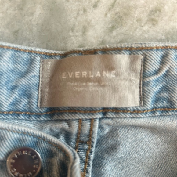 Everlane The A-Line Denim Short Medium Powder Blue 27 - Picture 3 of 4